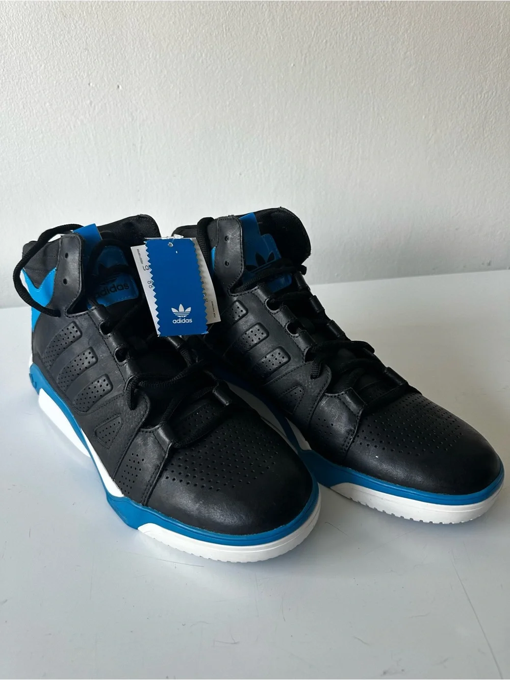 Mens Adidas LQC Basketball Sneakers in Black and Blue NWT Size 13